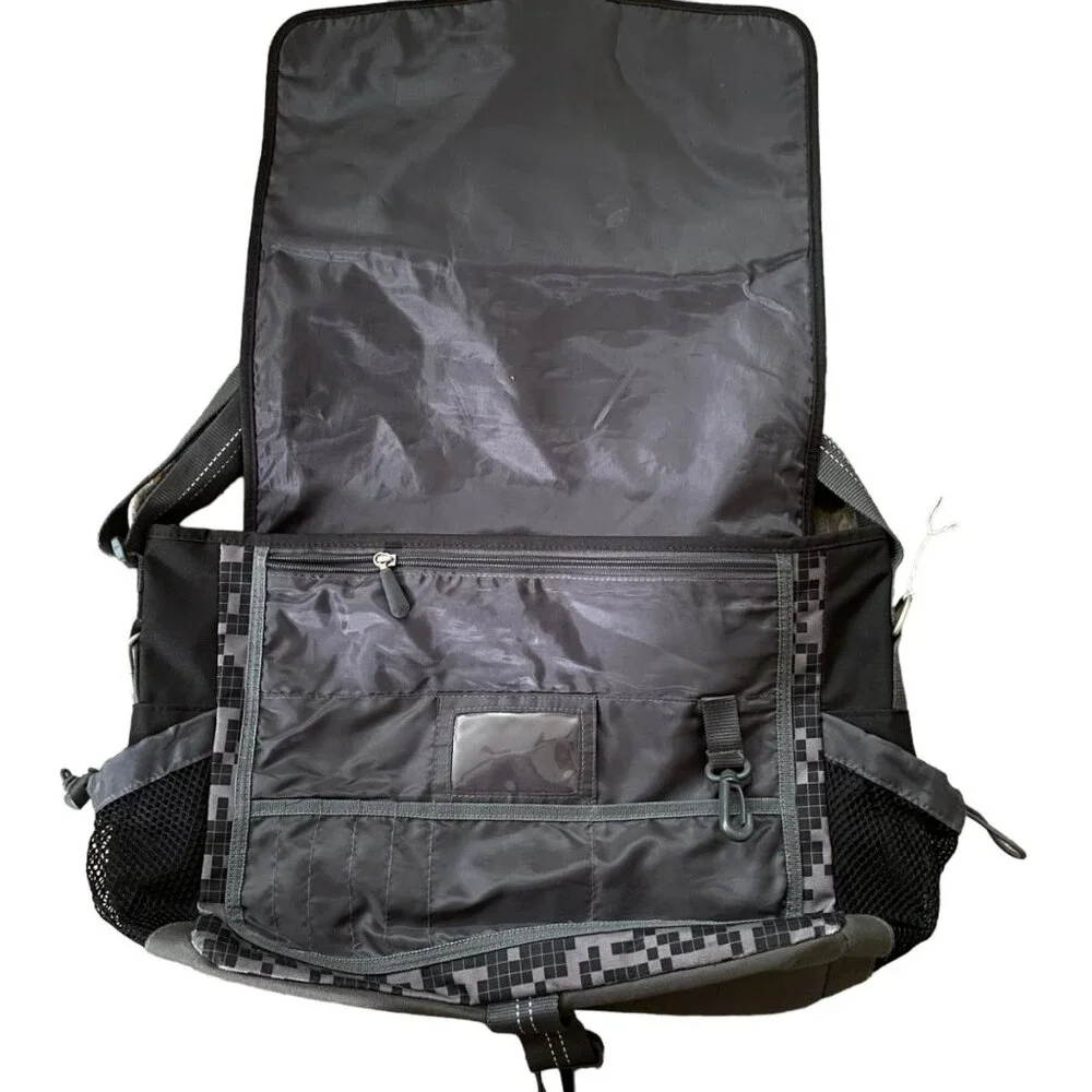 PB Teen Black & Gray Digital Camo Messenger Bag With Adjustable‎ Strap